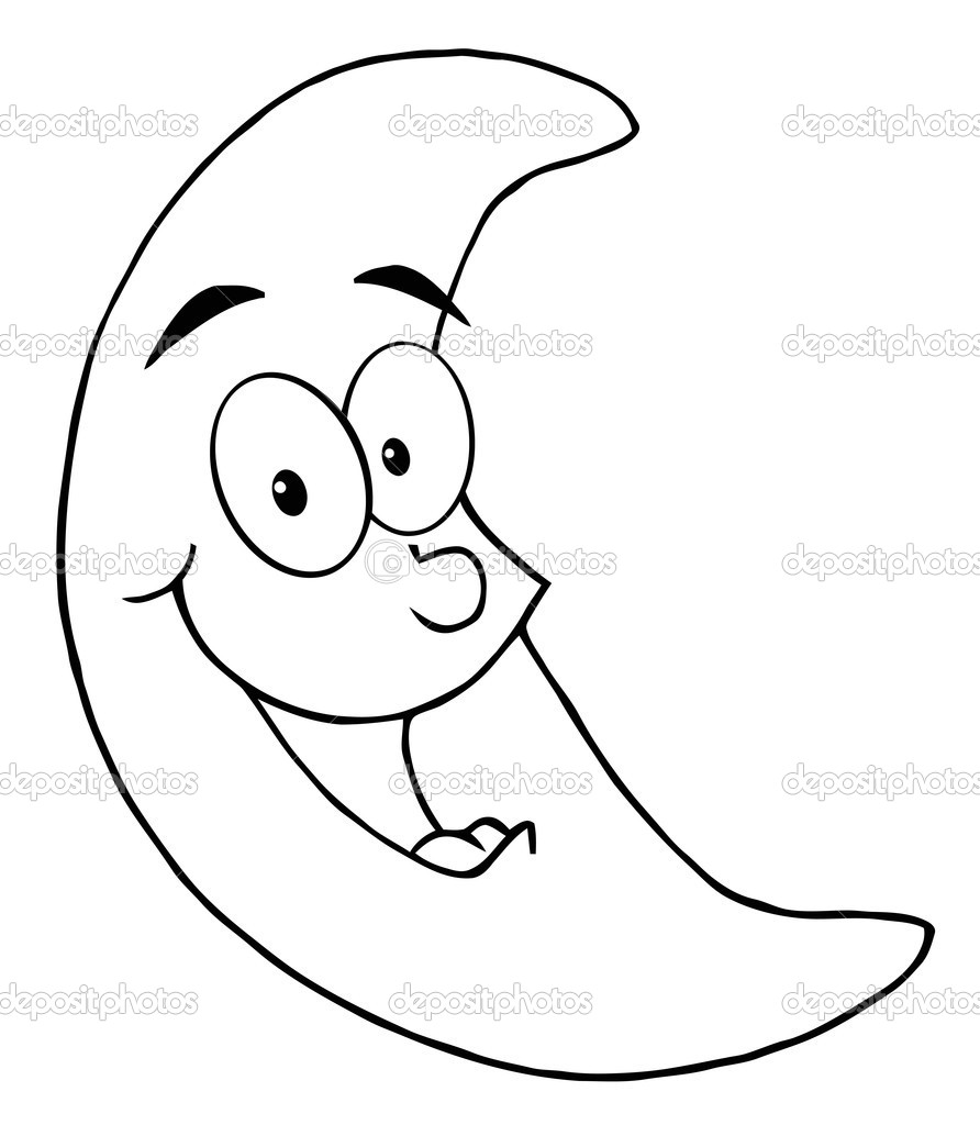 892x1024 Crescent Moon Coloring Pages P