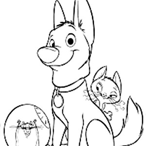 300x300 Bolt Movie Pictures Colouring Pages