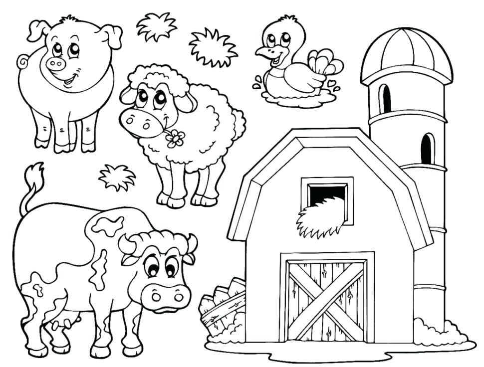970x736 Printable Farm Coloring Pages Farm Animals Coloring Book Plus Farm