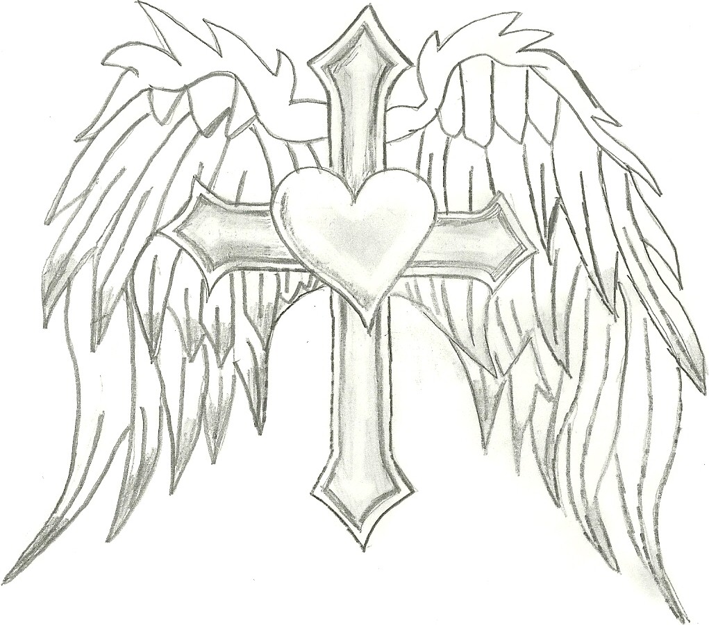 1021x901 Heart With Wings Coloring Pages