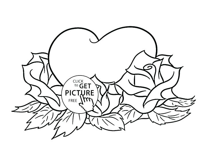 736x542 Coloring Pages Of Roses Cross With Roses Coloring Pages Mandala
