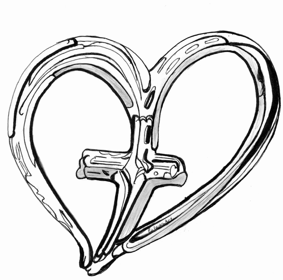 900x892 Heart Mentsdb Page 4 Cross And Heart Coloring Pages Ohmygirl.us