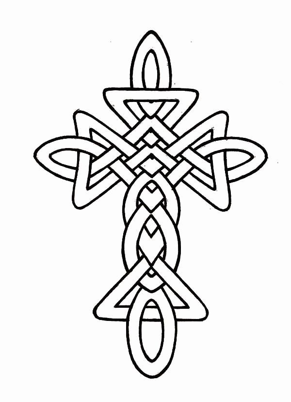 600x828 Celtic Coloring Pages Leversetdujourfo Cross And Heart Coloring