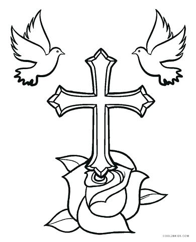 390x480 Coloring Page Cross Cross Coloring Page Cross Coloring Page Cross