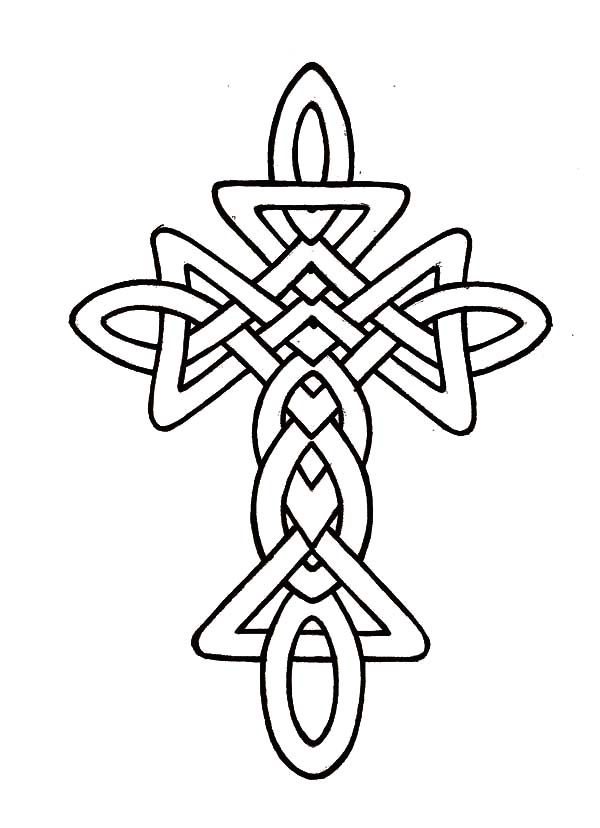 600x828 Morphed Celtic Cross Coloring Pages Best Place To Color 7 For Kids
