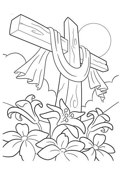 419x603 Top 10 Free Printable Cross Coloring Pages Online Bible, Culture