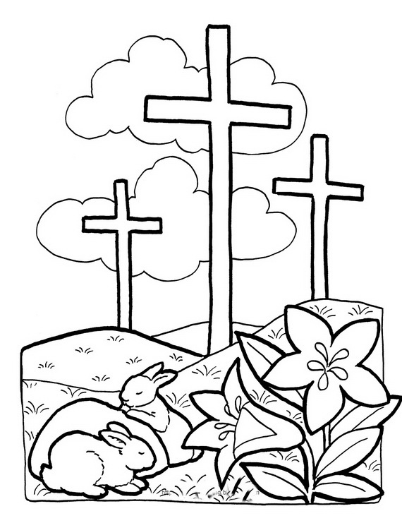 570x741 Cross Coloring Pages For Preschoolers New Best Of Easter Page