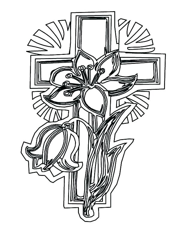 600x777 Cross Coloring Pages Printable Cross Coloring Pages Cross Color