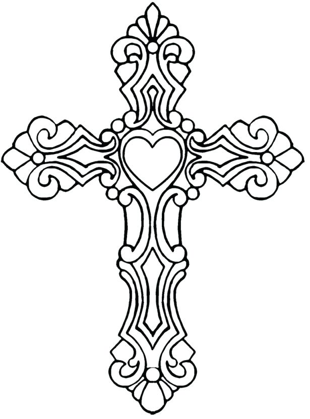 615x832 Printable Cross Colorin Stunning Cross Coloring Pages Printable