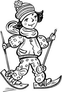 202x300 Printable Coloring Pages Of A Girl Cross Country Skiing