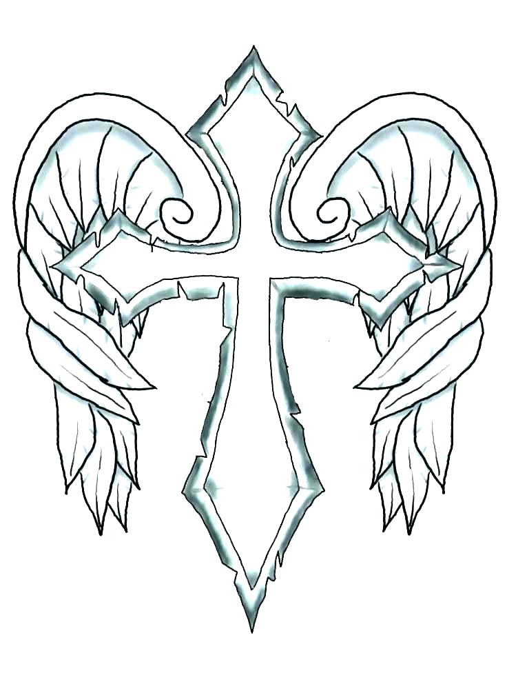 736x976 Cross Coloring Pages To Print Lovely Tattoo Coloring Pages