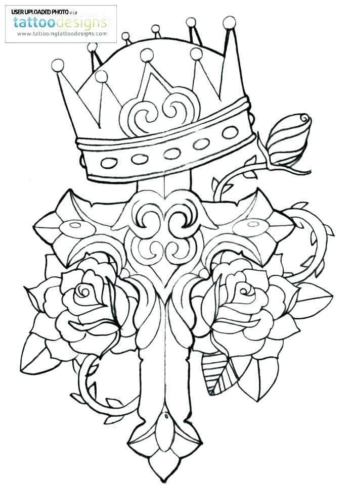 700x970 Coloring Pages Of Crosses With Flowers For Cross 7 Cr