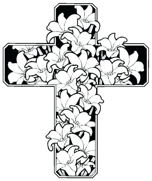 600x717 Coloring Page Cross Coloring Pages Of Crosses Cross Coloring Pages