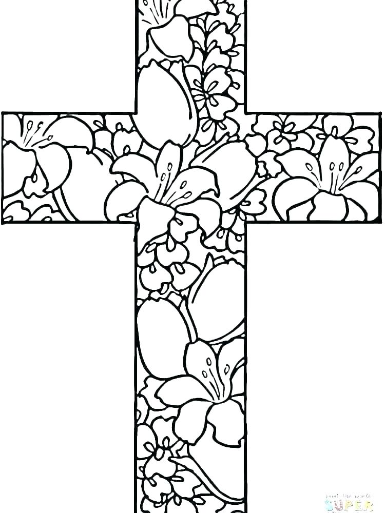 750x1000 Cross Coloring Pages