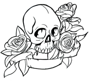 290x265 Rose Cross Coloring Page Amp Coloring Book
