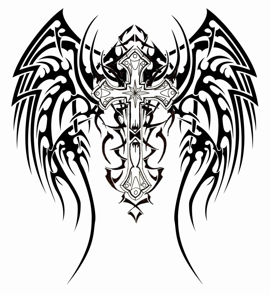 900x983 Free Printable Cross Coloring Pages For Kids Cross With Wings