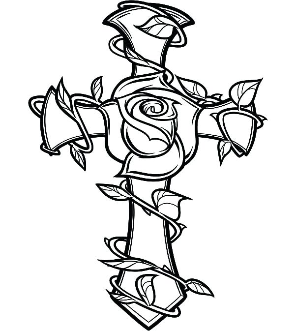 600x673 Coloring Pages Of Crosses