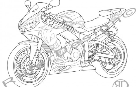 470x300 Yamaha R6 Coloring Page Projects To Try Yamaha R6