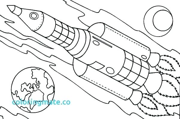 600x397 Rocket Coloring Pages