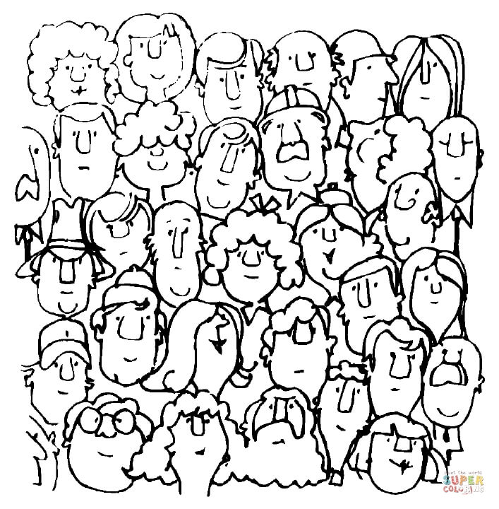 707x720 People Coloring Pages