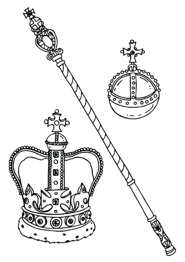600x848 Crown Coloring Pages King And Queen Crown Coloring Pages King