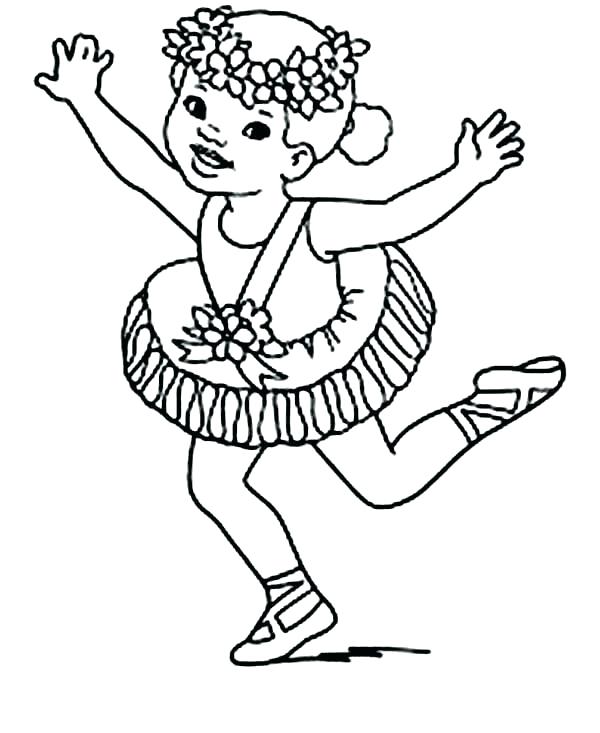 600x733 Crown Coloring Page Flower Crown Coloring Page Ballerina Wearing