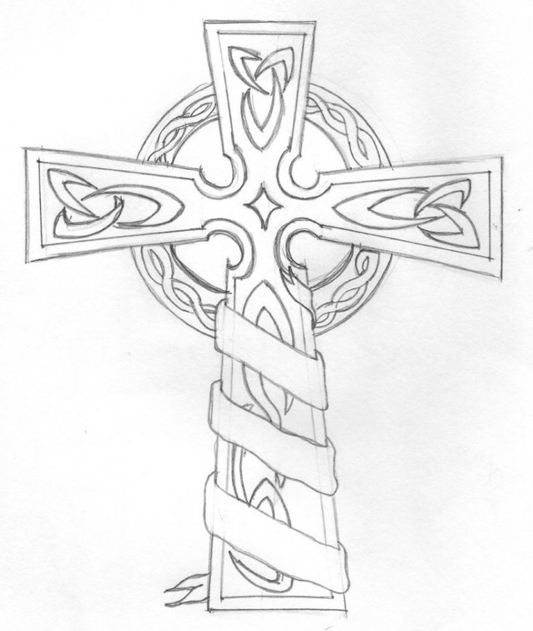 768x909 Coloring Pages Of Crosses With Roses Best Cross At For Kids