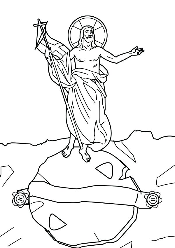 600x849 Resurrection Coloring Pages View Larger Image Image Crucifixion
