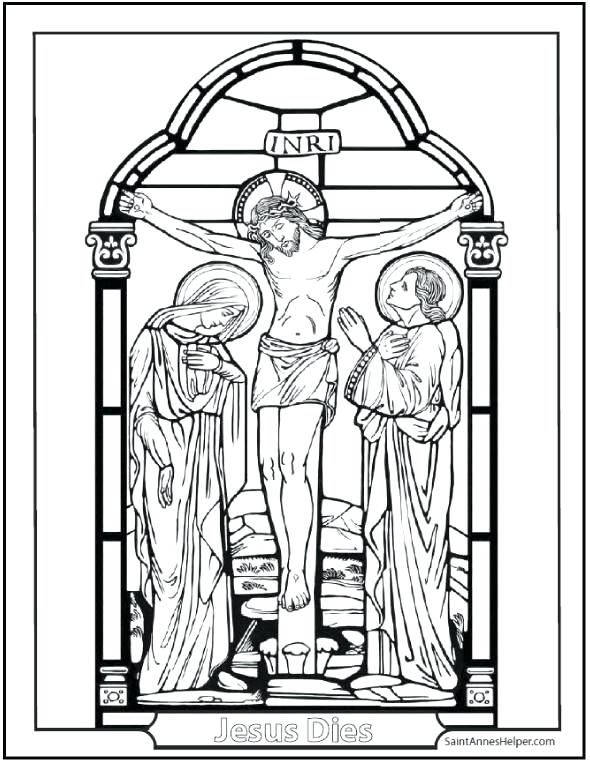 590x762 Crucifixion Coloring Pages Crucifixion School Coloring Pages