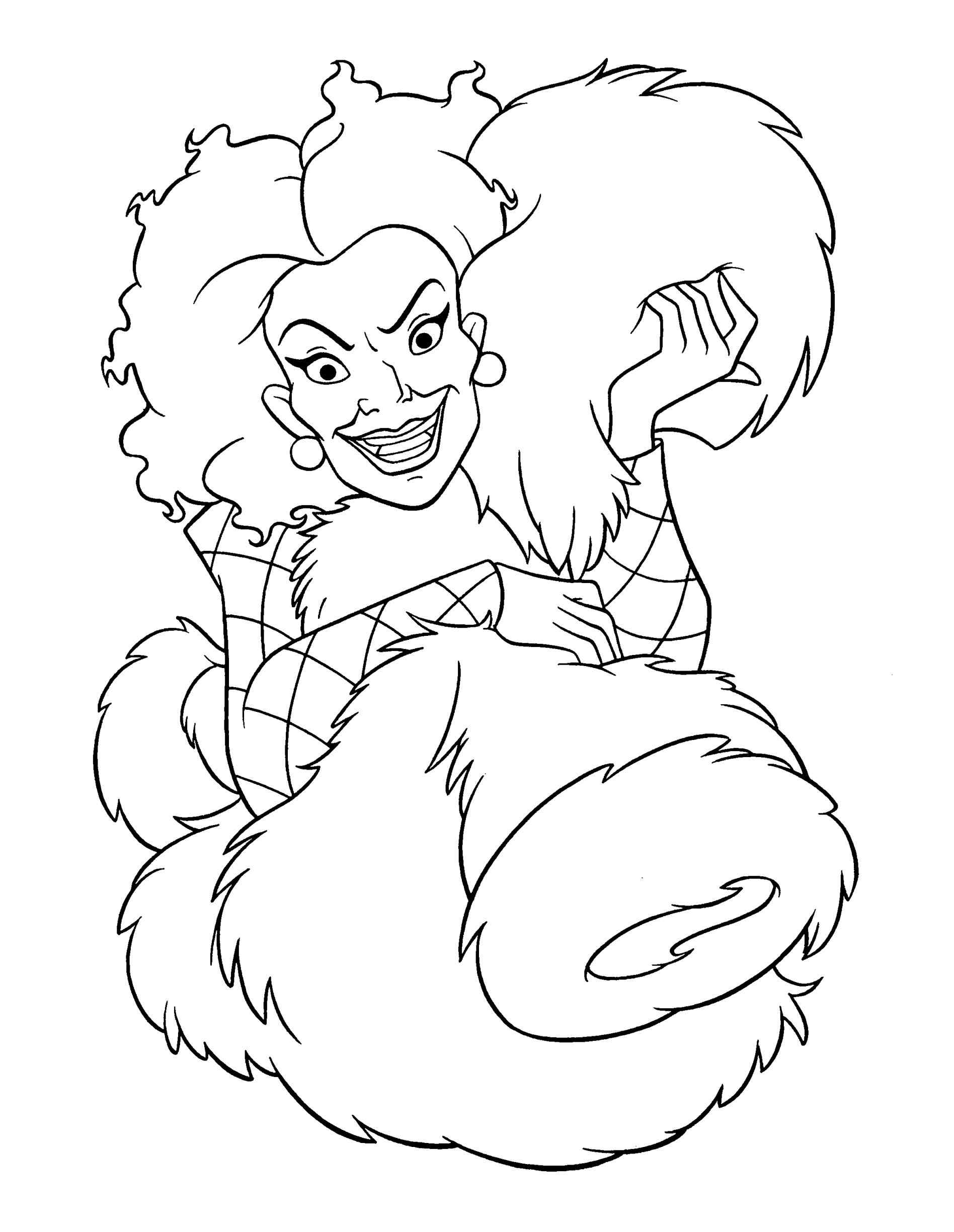 1896x2449 Cruella Devil Coloring Pages Online Coloring Printable