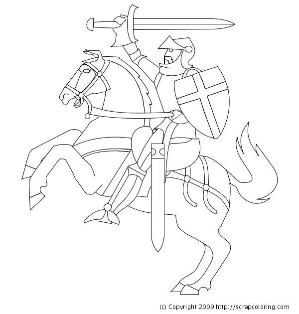 600x630 Knight Coloring Pages