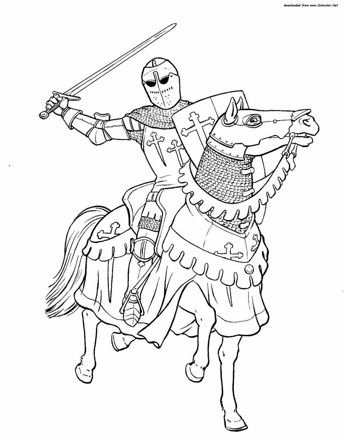 1183x1522 Knights Coloring Pages Free With Knight
