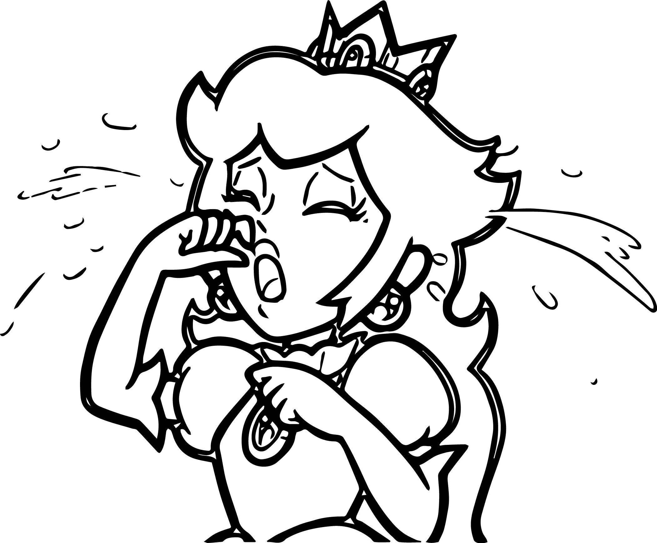 2102x1737 Amazing Crying Super Mario Princess Coloring Page Wecoloringpage