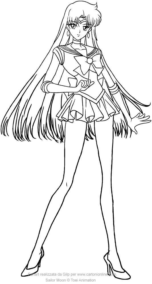 534x992 Sailor Mars Crystal Coloring Pages