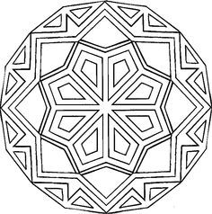 236x238 Crystal Mandala Coloring Pages Mandala