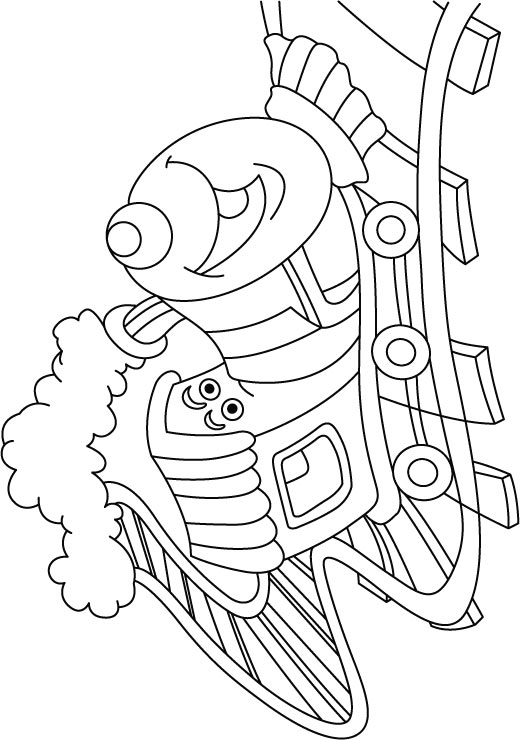 520x740 Cartoon Train Coloring Page Download Free Cartoon Train Coloring