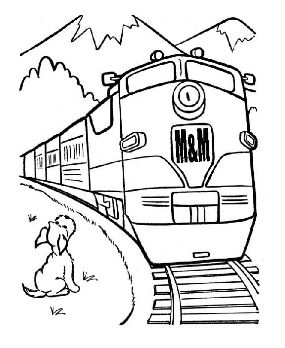 576x705 Santa Fe Train Coloring Pages