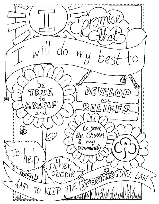 618x795 Cub Scout Coloring Pages Brownie Promise Colouring Sheet Created
