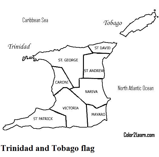 525x517 Trinidad And Tobago Flag Coloring Pages