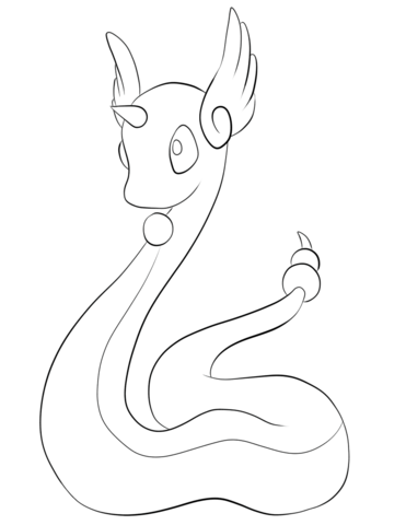 371x480 Dragonair Coloring Page Colouring Yay Dragonair