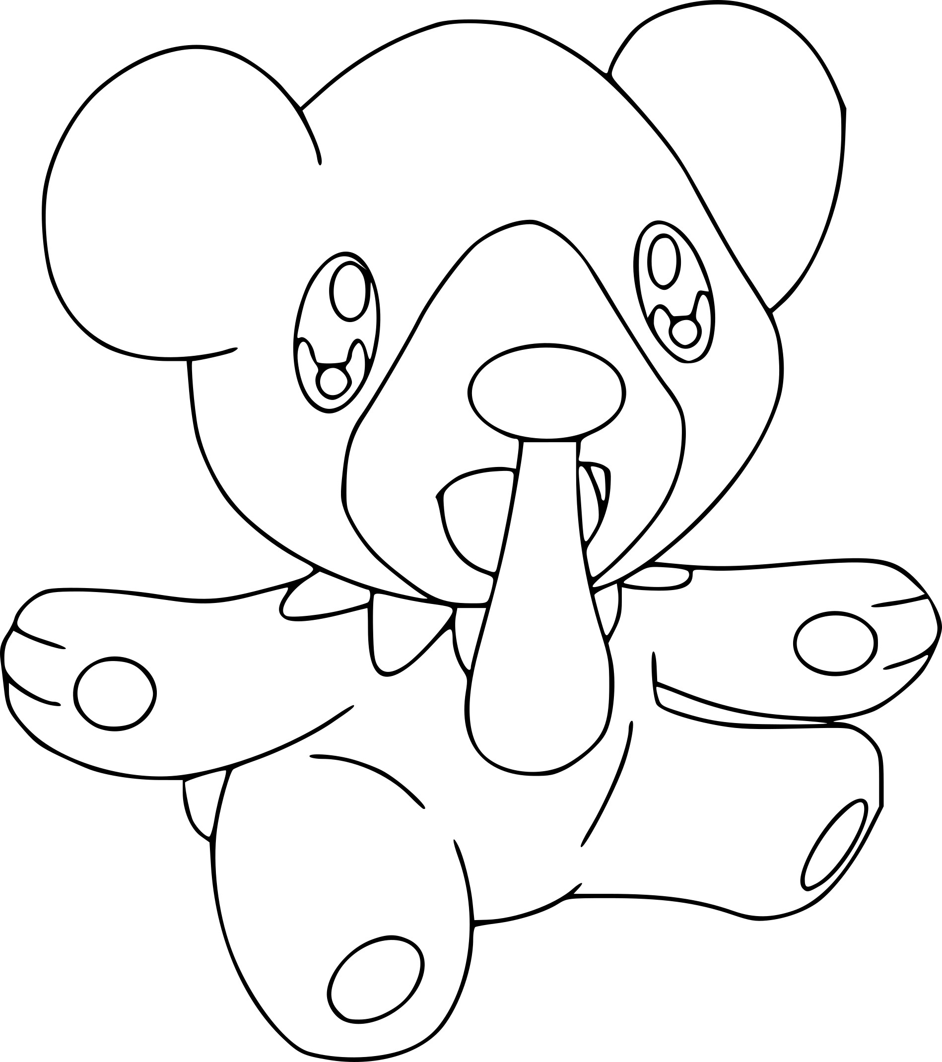 1898x2140 Pokemon Cubchoo Coloring Page