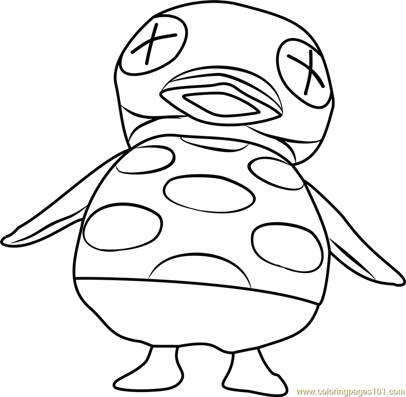 800x782 Cube Animal Crossing Coloring Page
