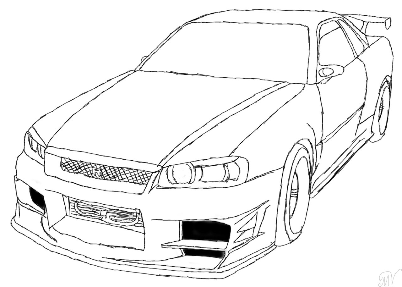 1280x913 Gtr Coloring Page