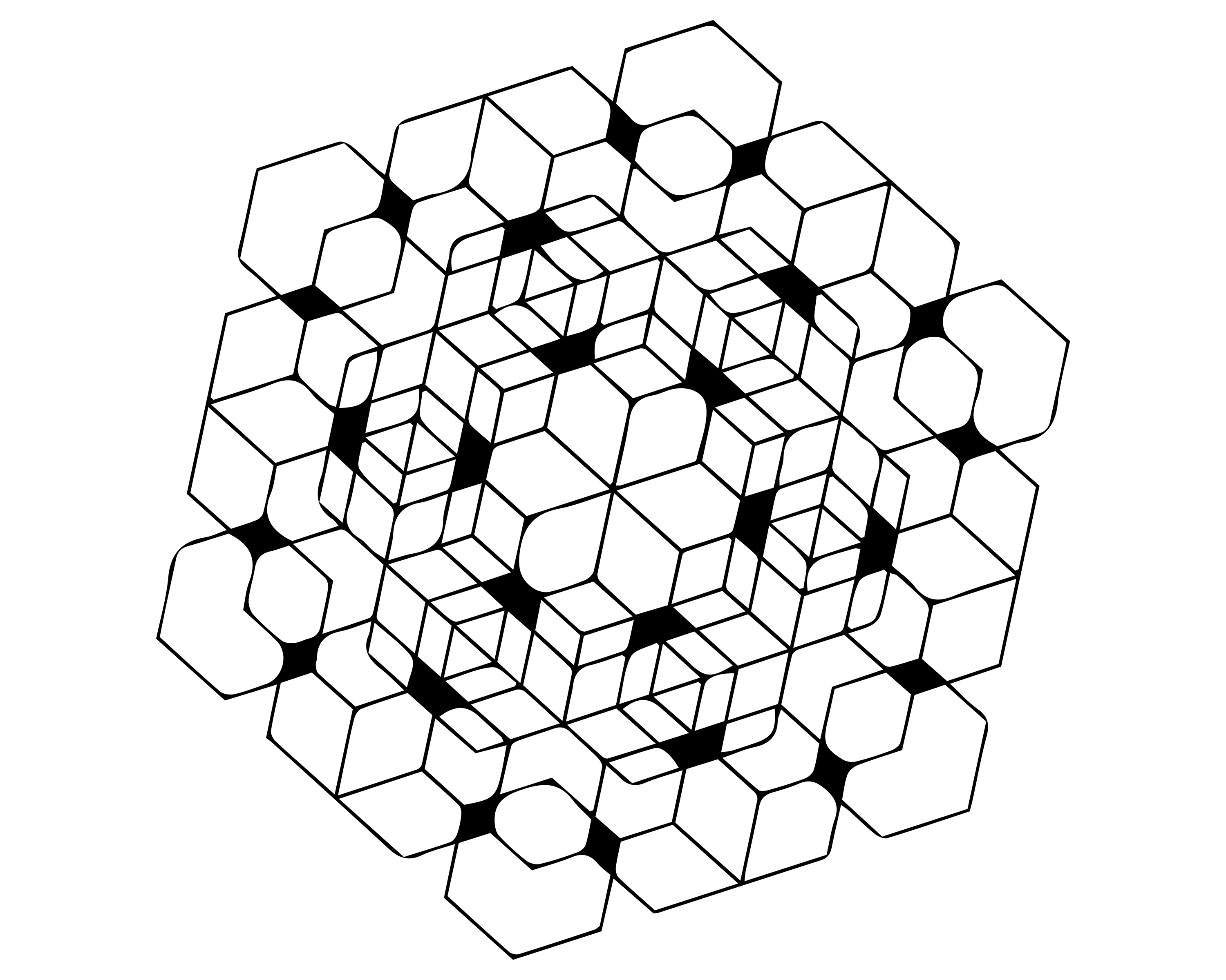 3000x2400 Realistic Abstract Design 3d Coloring Pages