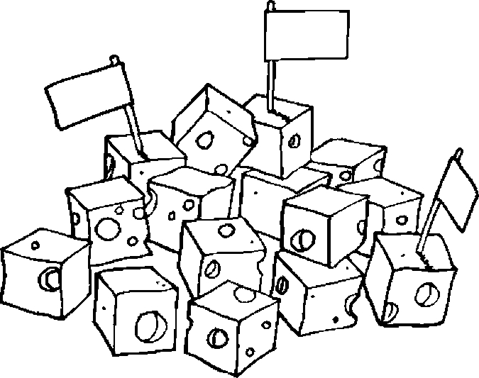 675x533 Cheese Cubes Coloring Page
