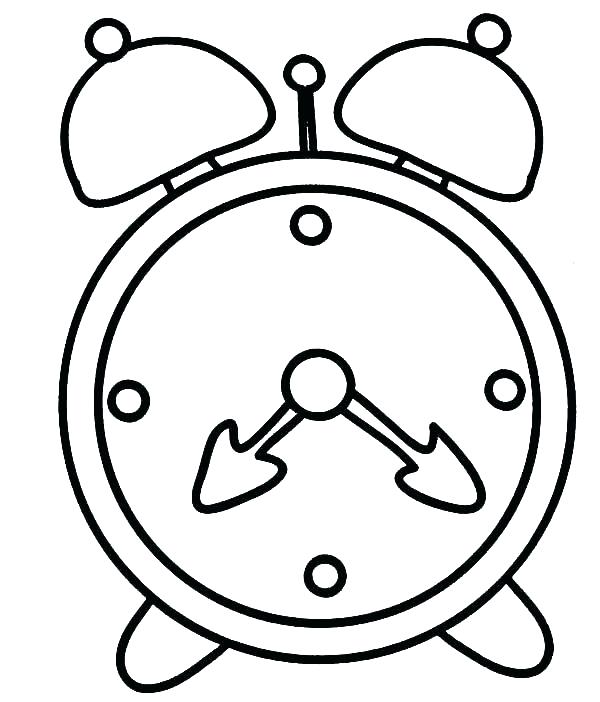 600x702 Clock Coloring Page