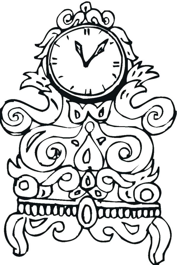 598x897 Clock Coloring Page Alarm Clock Point To 3 O Coloring Pages Sky