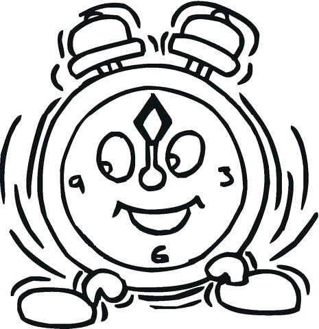 465x480 Clock Coloring Page Click To See Printable Version Of Smiling