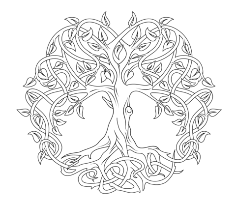 480x413 A Tree Of Life Coloring Page For Children Arts Culture Coloring
