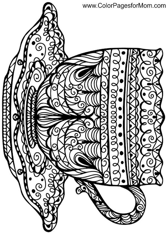 589x820 Coffee Cup Coloring Page Colouring For Big Kids!!!